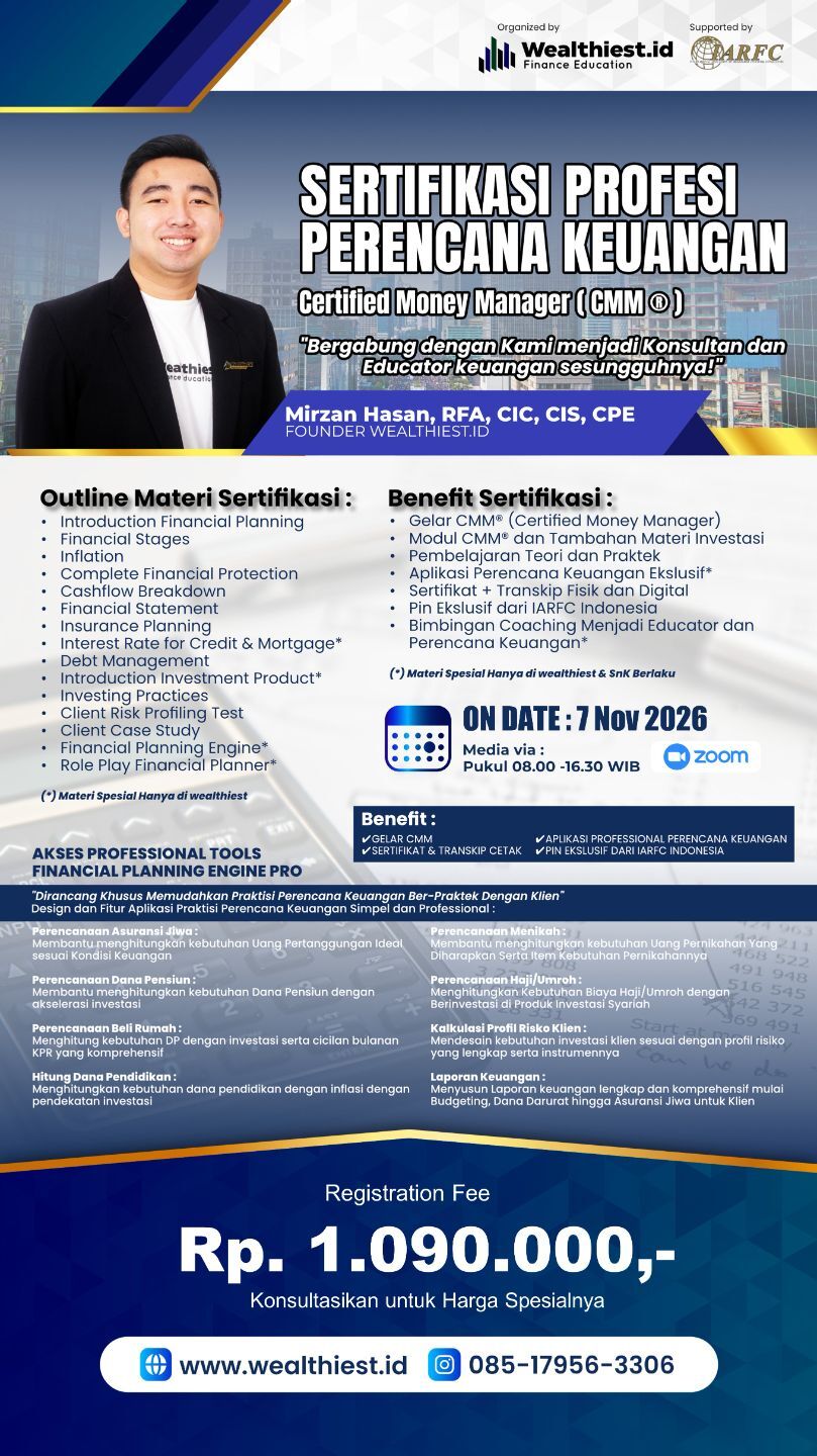 Sertifikasi Perencana Keuangan Certified Money Manager CMM